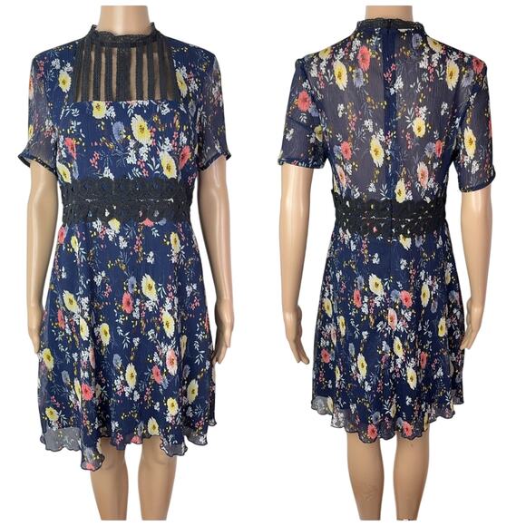 Anthropologie Dresses & Skirts - Anthropologie x Foxiedox Andora Floral Print Sheer Smocked Short Dress